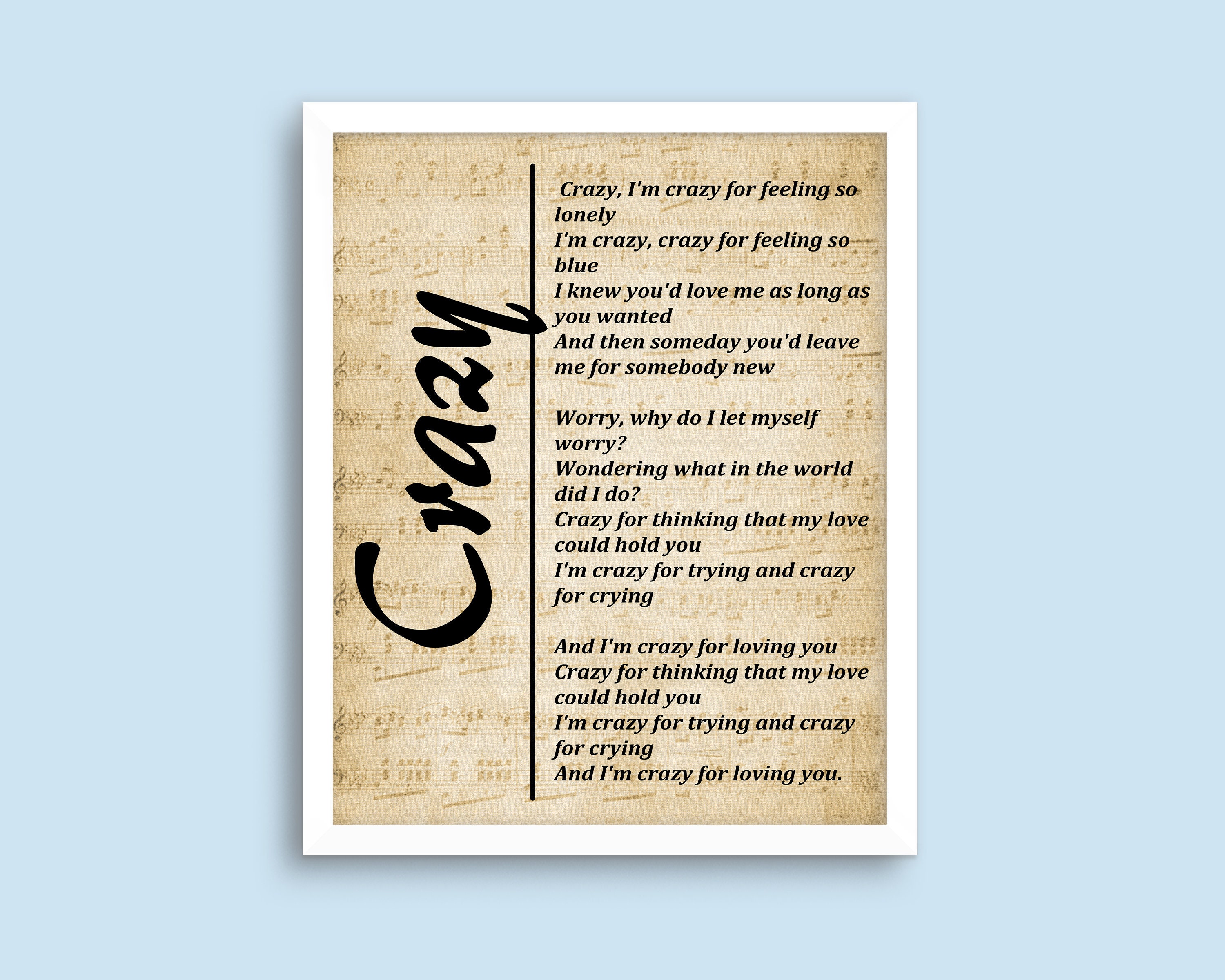 Lyrics~Crazy-Patsy Cline 