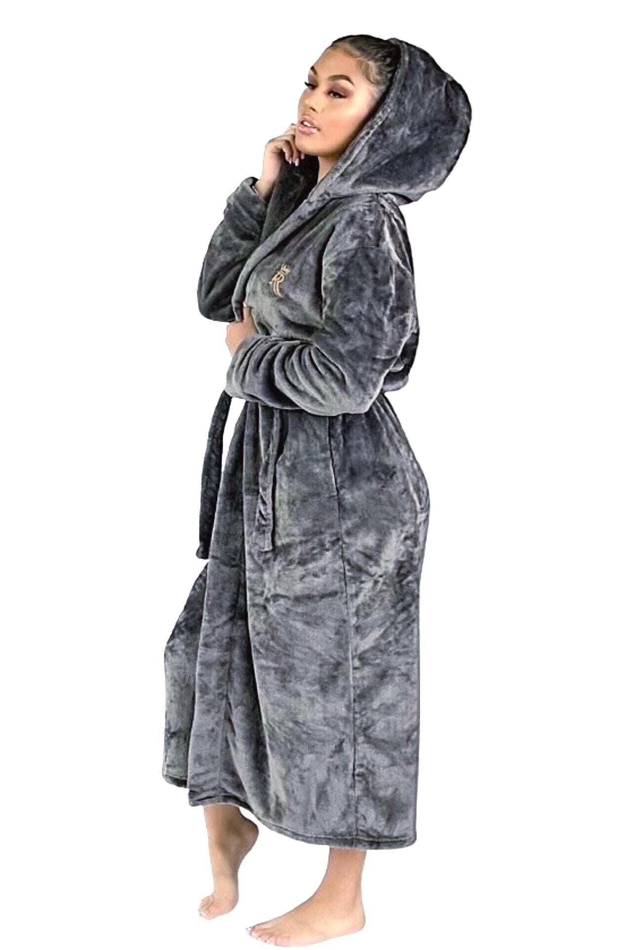 knee length dresses for ladies Yellowstone Womens Sherpa Blanket Bathrobe