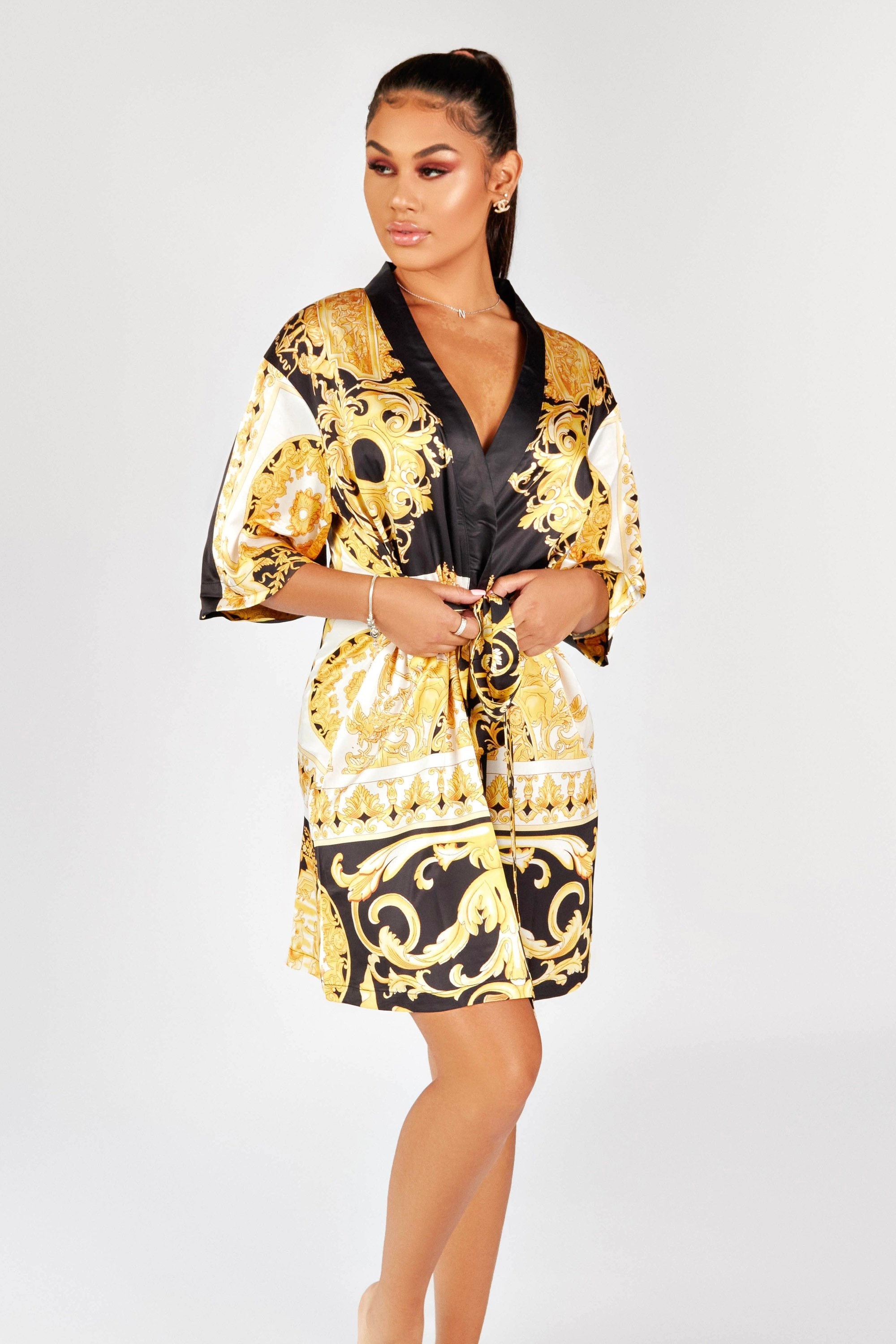 Designer hotsell silk robe