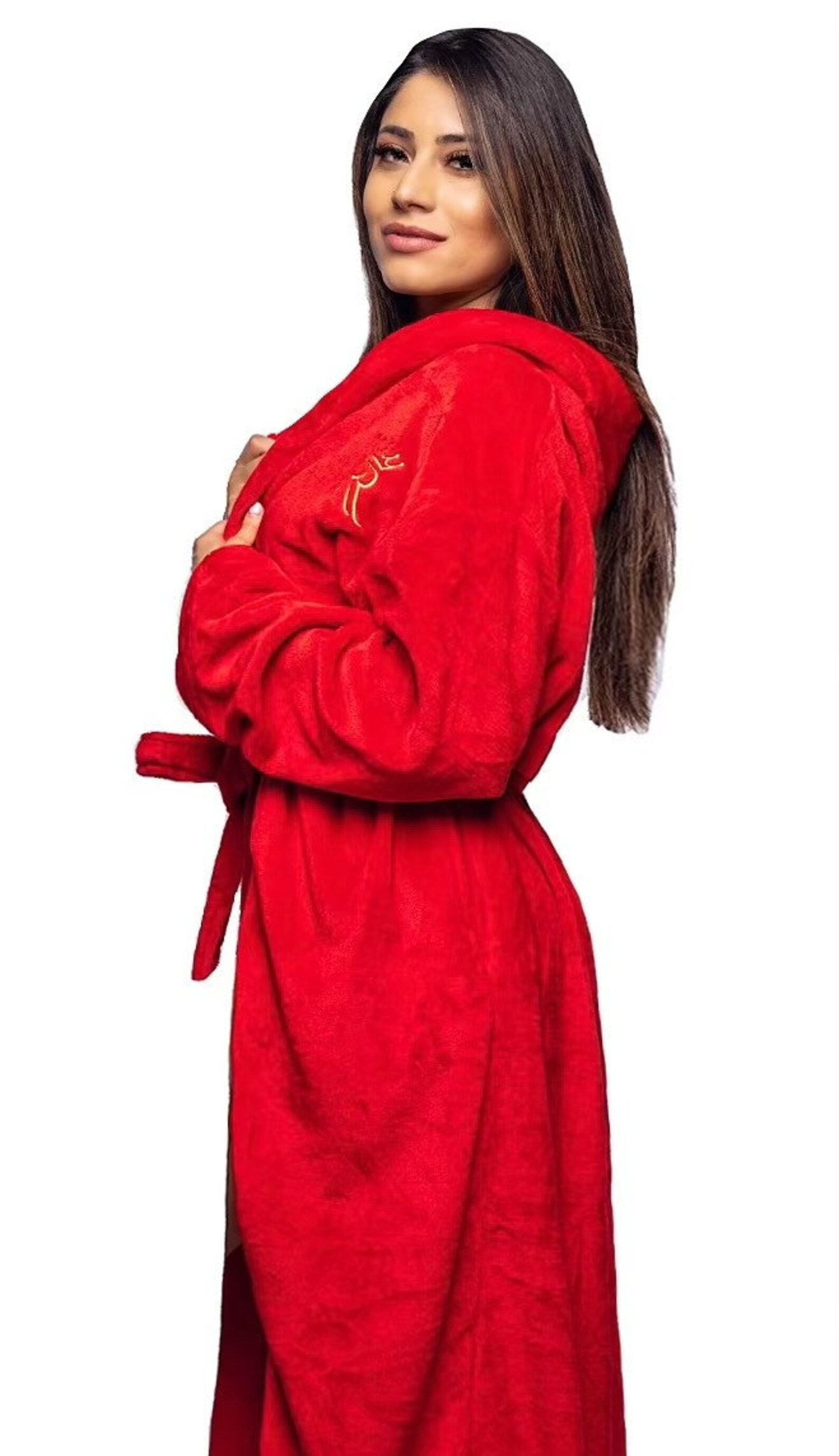 Red Hooded Royalty Robe unisex Etsy