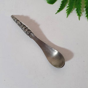 Boma Totem Stil Zinn Senf / Salz Löffel hergestellt in Kanada