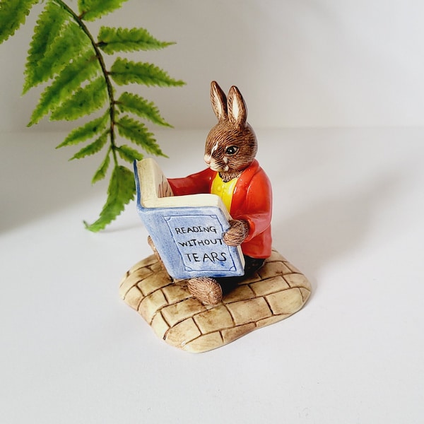 Bunnykins 'Reading Without Tears' Collectable Royal Doulton Figurine - Height - 8.5 cm