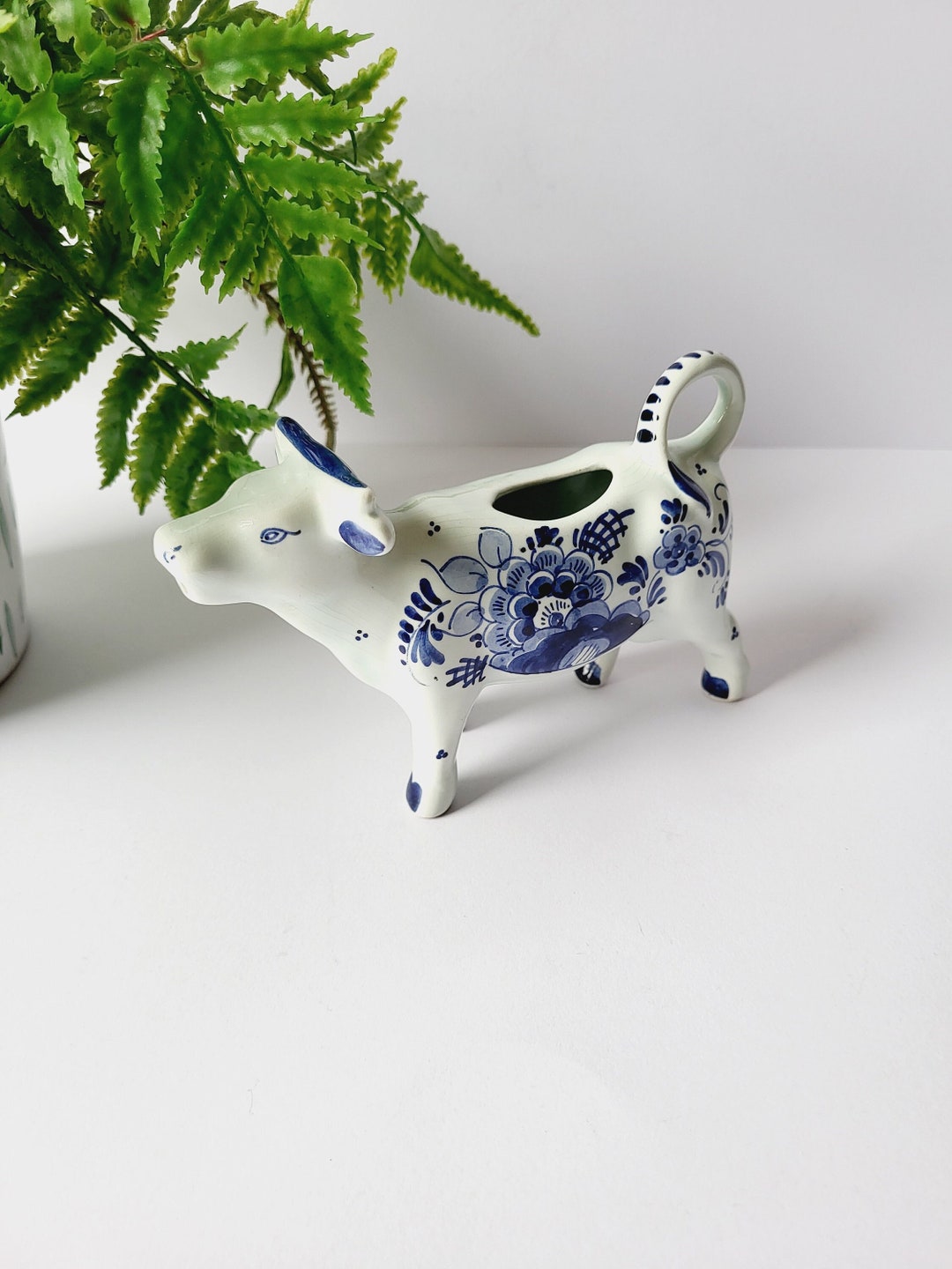 Quirky Delft Cow Creamer Vintage Cream / Milk Pourer in Etsy