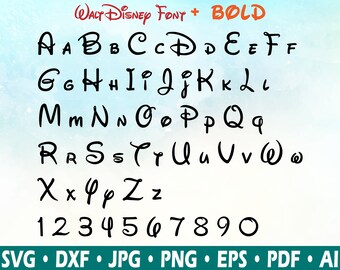 Disney Font SVG | Walt Disney Font SVG | Disney World Font SVG | Disney Alphabet | Walt Disney Svg | Letters and Numbers | Instant Download