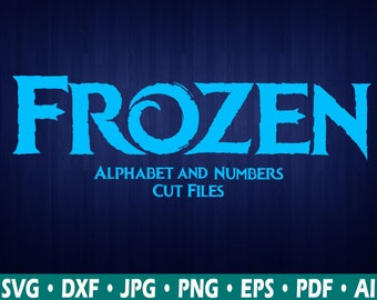 Frozen Font Svg Frozen Alphabet Svg Files Frozen Monogram Letters Svg Cricut Font Frozen Birthday Cut Files Frozen Dxf Instant Download