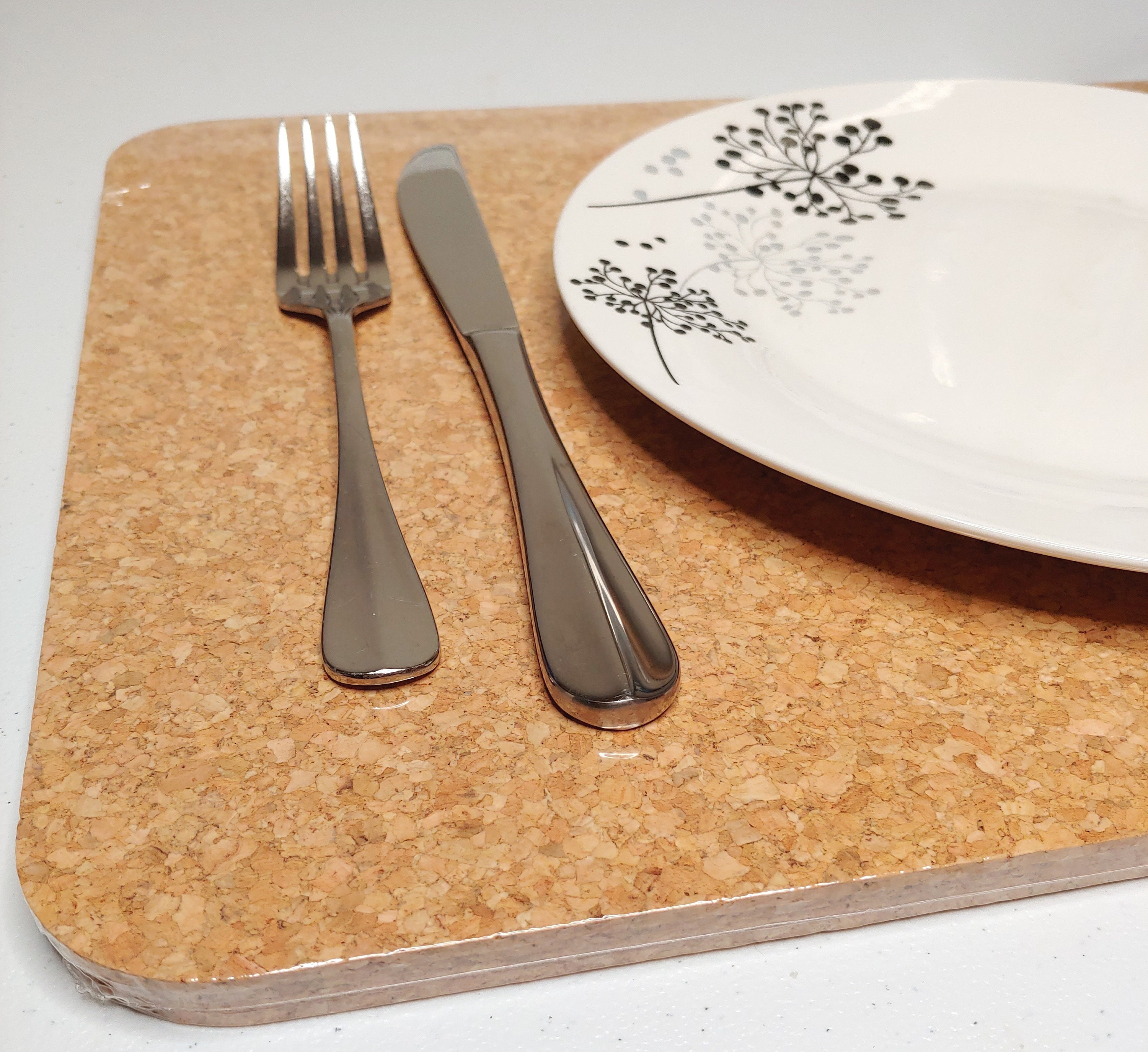 Cork Placemats Table Mats Dining Set of 4 Natural Cork Etsy