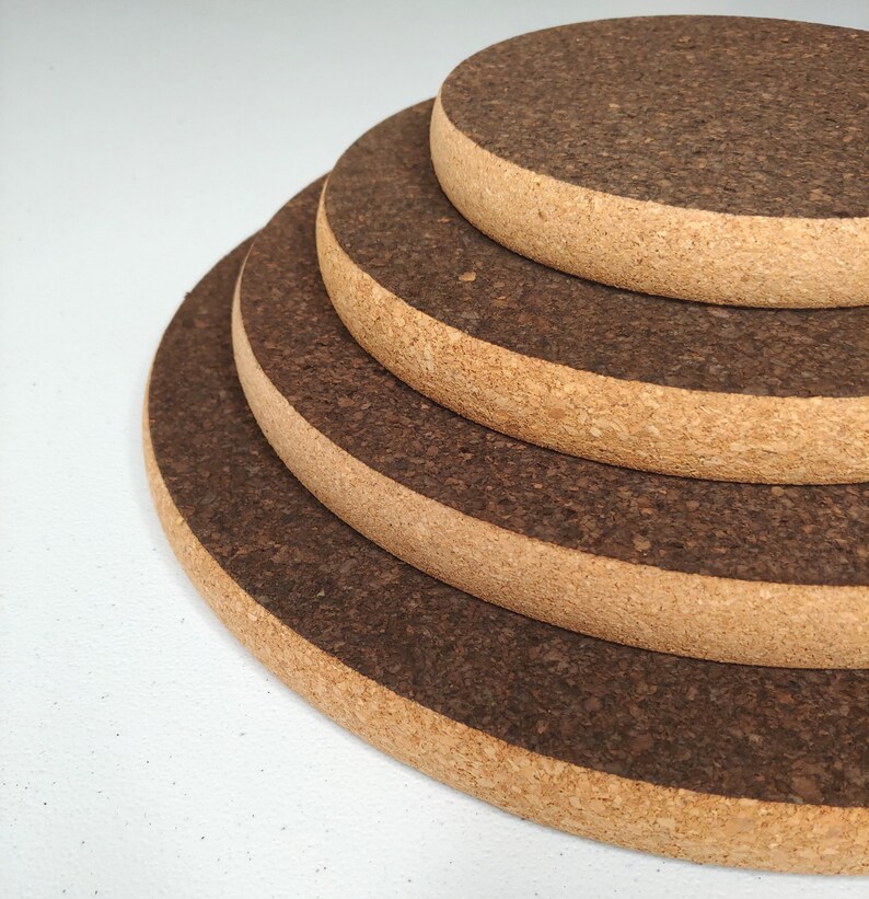 Hot Pads Round Black Heartland Cork Trivet Cork Round Etsy