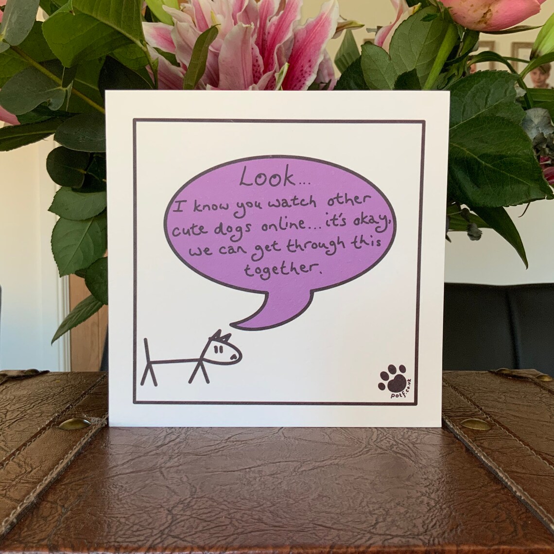 Card from the Dog Funny Card Dog Card Cute Dogs Online Etsy