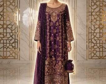 Custom Embroidered Bridal Dress: Made to Order Party Gown