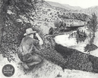 The Bailout - Border Patrol Drawing Artwork Illustration - Etsy