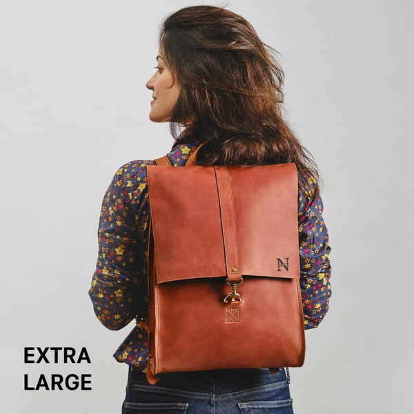 Leder Laptop-Rucksack, benutzerdefinierte Damen Rucksack Geschenk, Ledertasche, Laptop-Rucksack, Büroarbeit Rucksack für Frauen, Reiserucksack