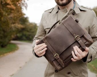 monogram briefcase for him