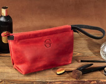 Leder Kulturtasche, Kulturtasche für Frauen, Kulturtasche für Frauen, Kulturtasche für Frauen, Kulturbeutel für Frauen