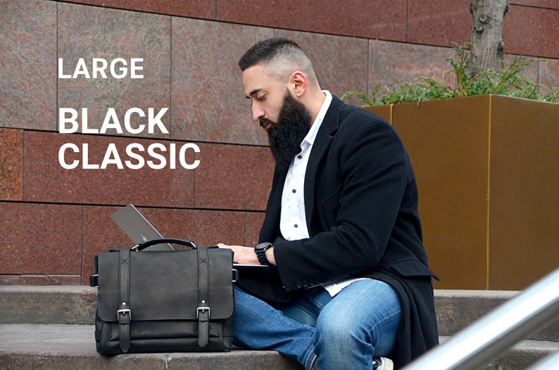 Personalized leather briefcase. Perfect Laptop briefcase & Etsy