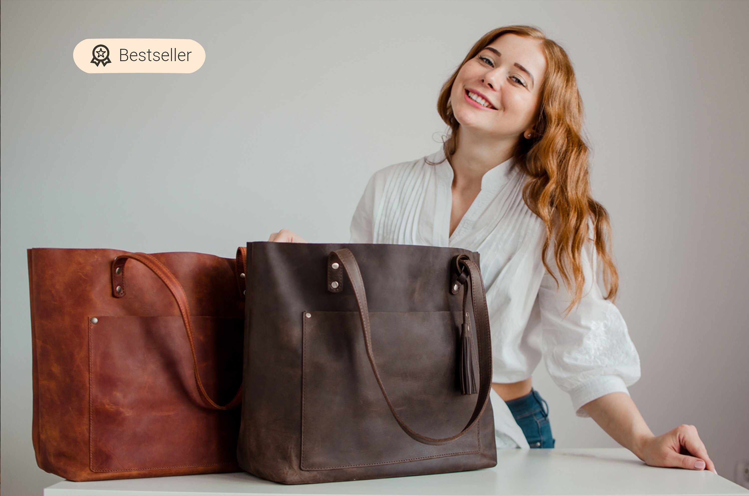 custom leather tote bags