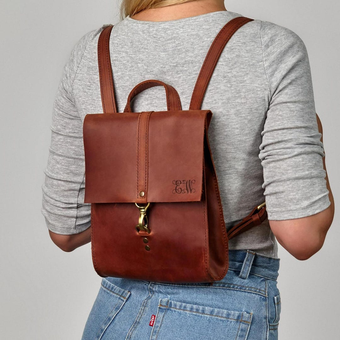 Personalisierter Rucksack für Frauen, Lederrucksack für Frauen