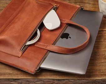 Laptoptasche Aktentasche, gravierte Laptop-Handtasche, Notebook-Schultertasche, gravierte Laptop-Hülle, Arbeits-Laptop-Hülle, Geburtstagsgeschenk