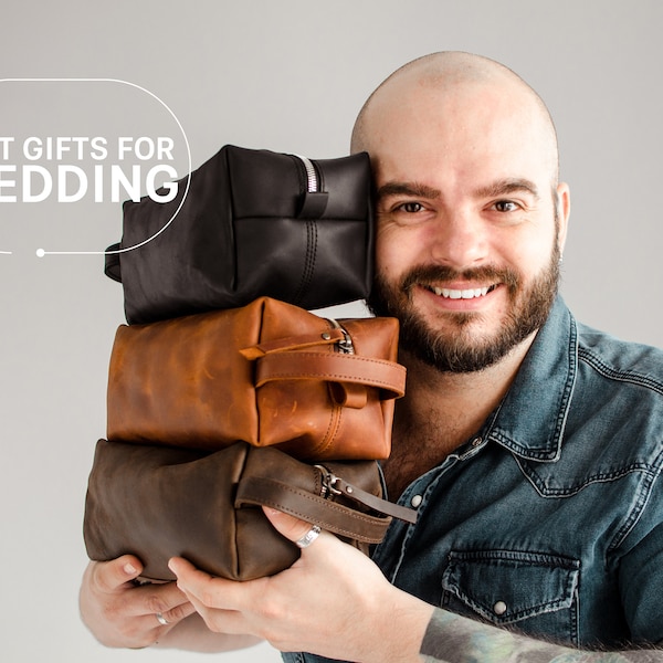 Leather Cosmetic Bag Etsy