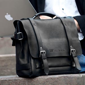 Cadeau homme, sacoche pour ordinateur portable en cuir, sacoche pour ordinateur portable en cuir pour homme, idée cadeau de remise des diplômes, porte-documents de travail en cuir, sac de travail personnalisé pour lui