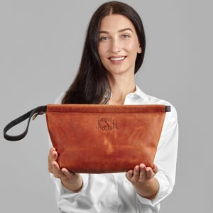 Damen Kulturtasche, Kulturtasche aus Leder, Geschenk für sie, Kulturtasche aus Leder, Kulturtasche aus Leder, Kulturtasche aus Leder