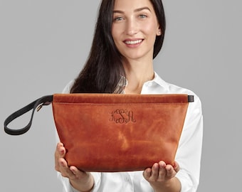 Damen Kulturtasche, Kulturtasche aus Leder, Geschenk für sie, Kulturtasche aus Leder, Kulturtasche aus Leder, Kulturtasche aus Leder