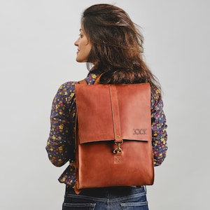 Leder Laptop-Rucksack, benutzerdefinierte Damen Rucksack Geschenk, Ledertasche, Laptop-Rucksack, Büroarbeit Rucksack für Frauen, Reiserucksack