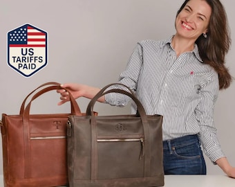 Leather tote bag for women, women gift, leather handbag, everyday tote bag, office tote bag, shoulder bag, birthday gift for her
