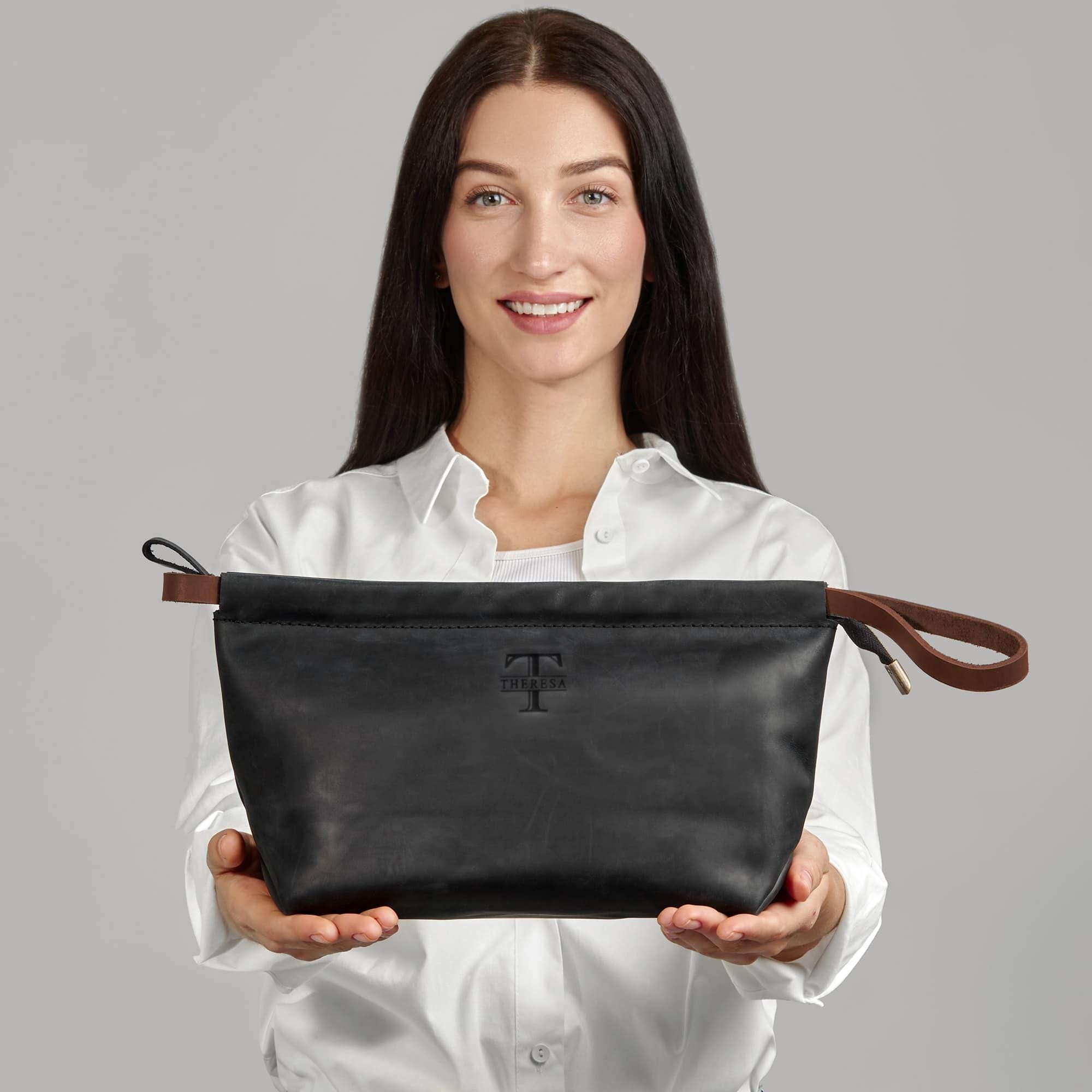 Leather Toiletry Bag, Womens Gift For Her, Dopp Kit, Makeup Travel Kit