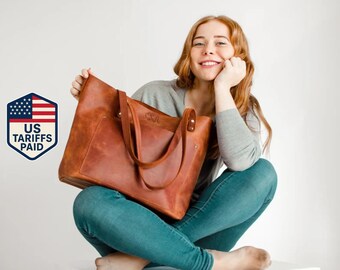Leather laptop tote bag, macbook notebook tote bag, large womens tote, everyday tote bag,  personalized womens gift engraved