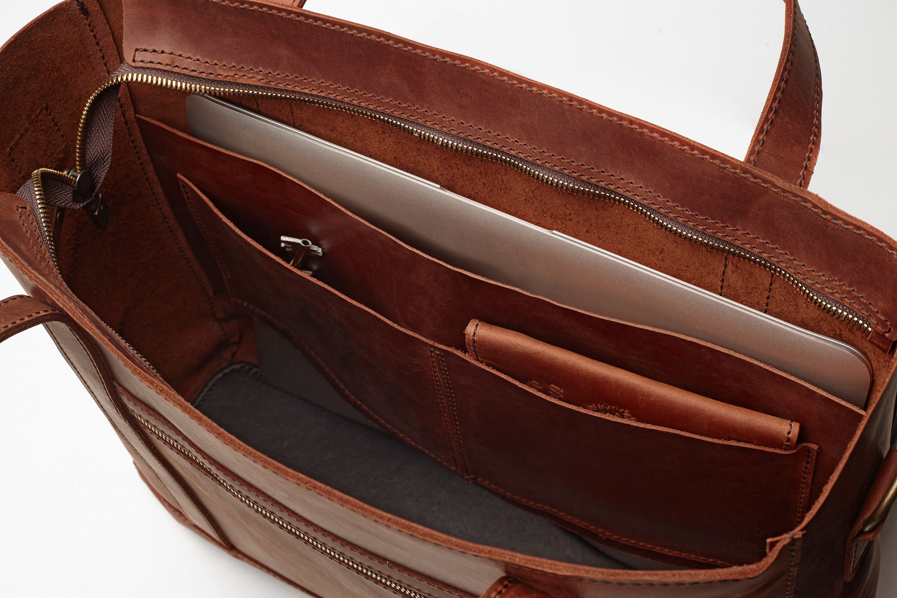 Leather Laptop Tote Bag Macbook Air Sleeve Personalized Etsy Canada