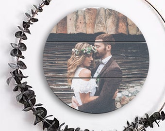 Pallet Sign Pallet Art Anniversary Gift for Him Photo Gift for Her HD Wedding Photo on Wood Portrait Rawkrft Wedding Gift Rustic Home Decor