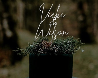 Rustic Mr and Mrs Wedding Cake Topper by Rawkrft - Custom Cake Topper - Birthday Cake Topper - Anniversary Baptism Baby Shower Topper