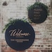 Round Wedding Welcome Sign by Rawkrft - Rustic Wood Wedding Sign - Custom Wedding Sign - Bridal Shower Sign - UV Stained And Fade Resistant 