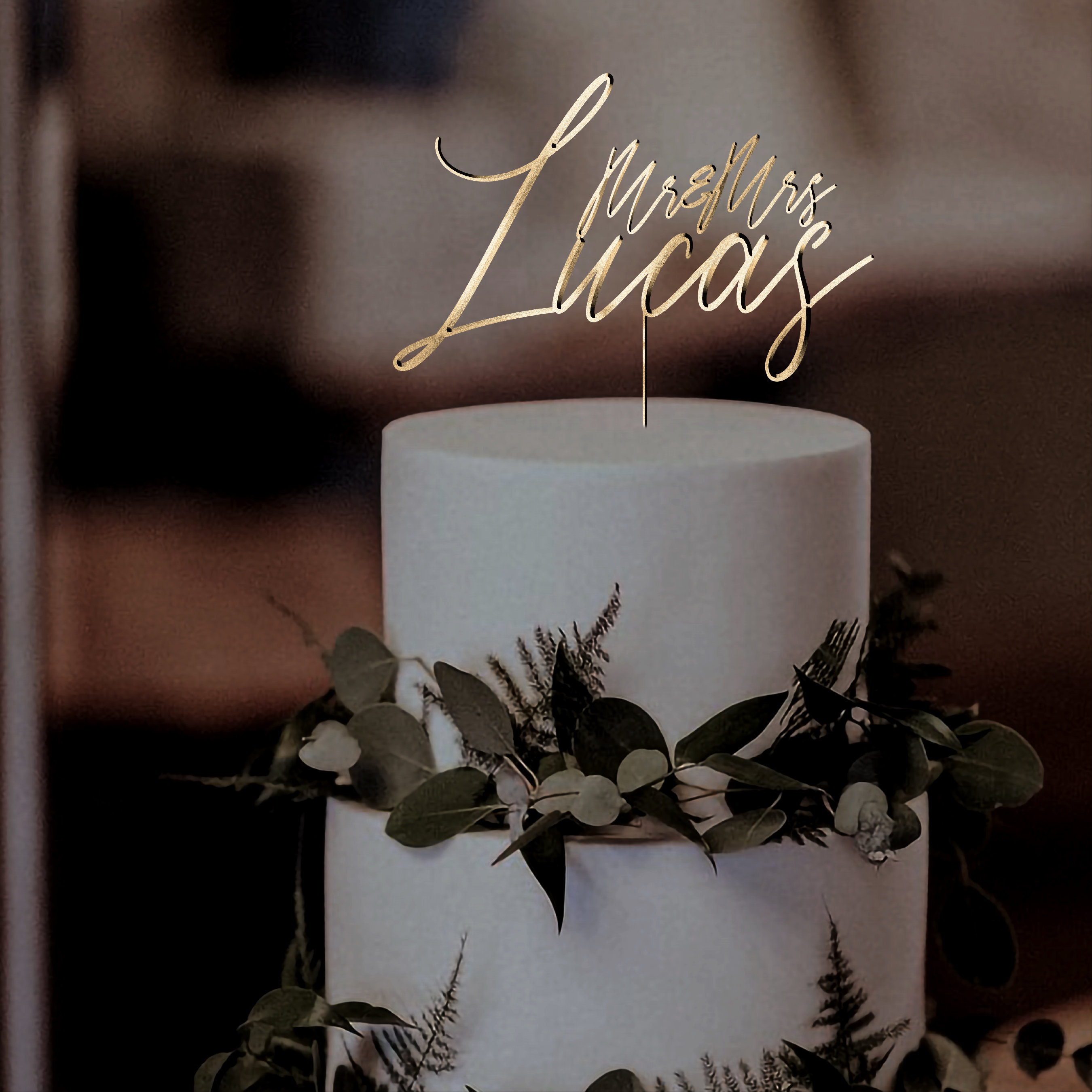French Script Mr and Mrs Cake Topper for Wedding by Rawkrft, Custom Cake Topper Personalized, Wedding Cake Topper Rustic Bridal Shower