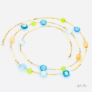 Murano ketting, veelkleurige Murano glas ketting, Murano glas lange ketting, kleurrijke kralen ketting, Murano glas sieraden, cadeau voor haar afbeelding 8
