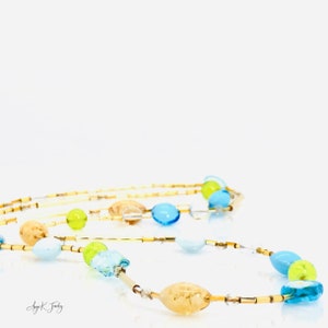 Murano Necklace, Multicolor Murano Glass Necklace, Murano Glass Long Necklace, Colorful Beaded Necklace, Murano Glass Jewelry, Gift For Her image 4