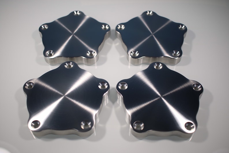 US Mags Standard Flatty Style Flat Center Caps Brushed Finish Etsy