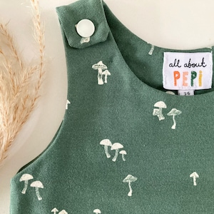 Organic mushroom print romper, Unisex romper, romper suit, newborn gift, jumpsuit, baby gift, baby boy clothes