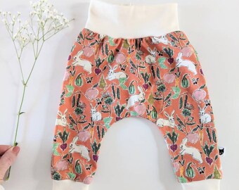 Autumn baby leggings, baby girl gift, newborn baby shower present, baby harem leggings.