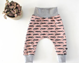 Handmade baby leggings - Organic baby gift, Harem leggings, unisex baby leggings, new baby gift