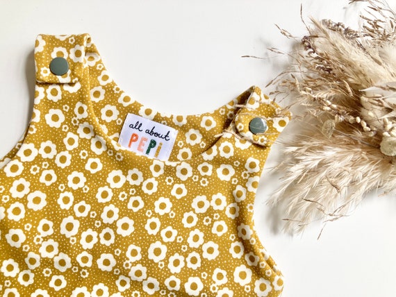 Baby romper - Baby girl present, organic baby gift, floral baby romper, newborn gift for baby girl
