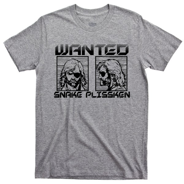 Snake Plissken Wanted Poster T Shirt - Escape From New York Graphic TShirt