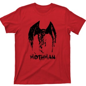 Mothman T Shirt - Silver Bridge Point Pleasant West Virginia Red Eye Cryptid Graphic TShirt