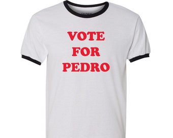 Vote For Pedro T Shirt - Napoleon Dynamite Graphic Ringer TShirt