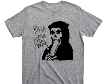Death Comes Ripping T Shirt - Grim Reaper Graphic TShirt