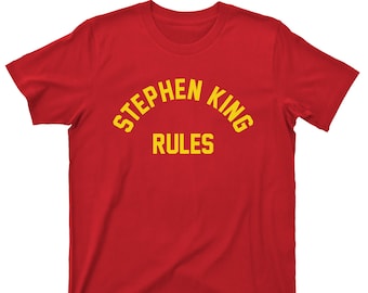 Stephen King Rules T Shirt - Monster Squad Horror Movie Grafik TShirt