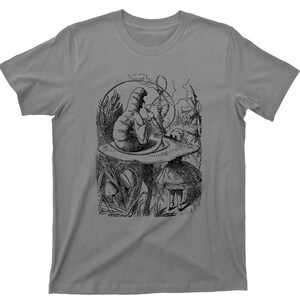 Alice in Wonderland T Shirt Caterpillar Smoking Hookah Graphic Tshirt ...