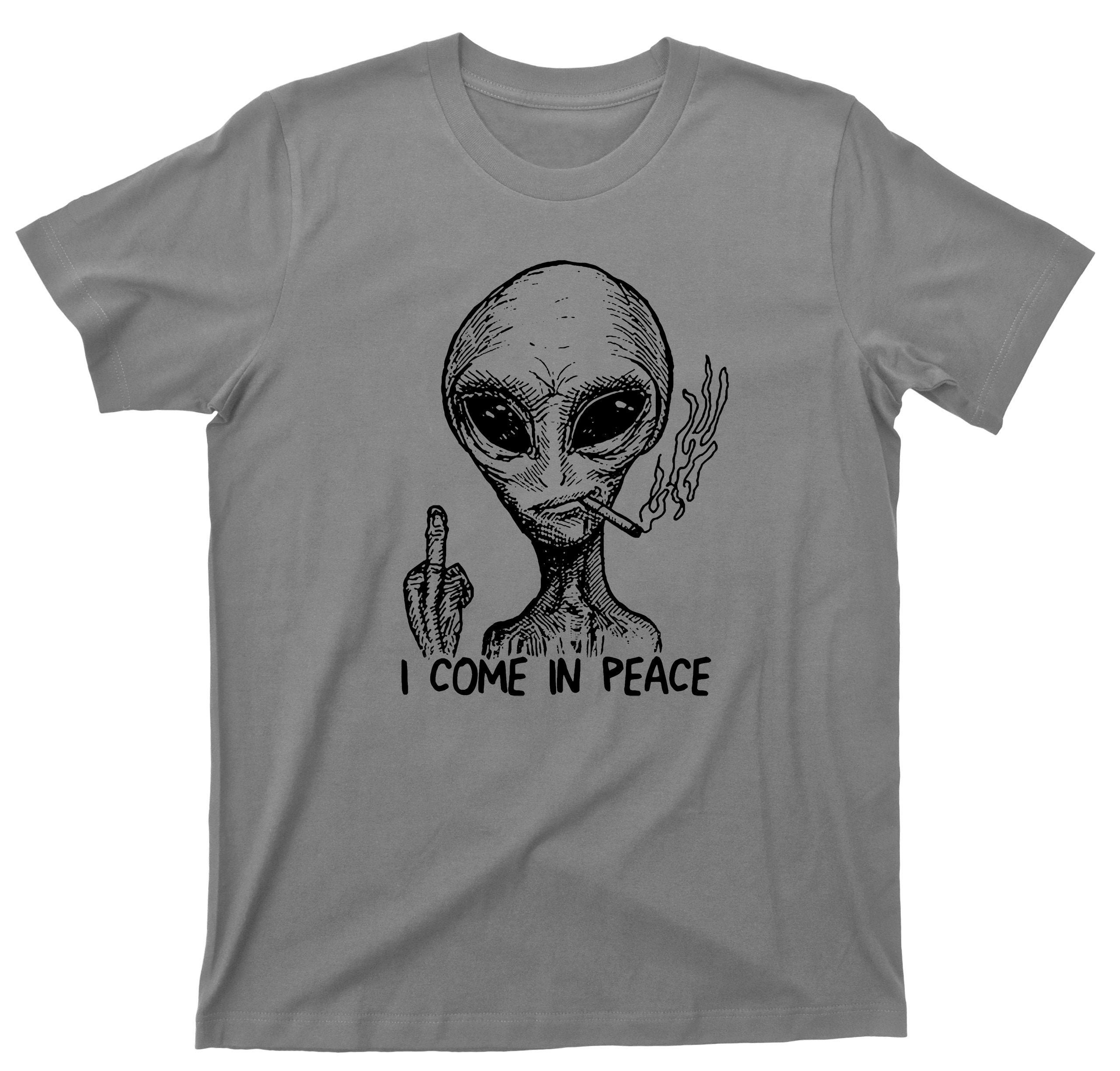 T shirt top met alien