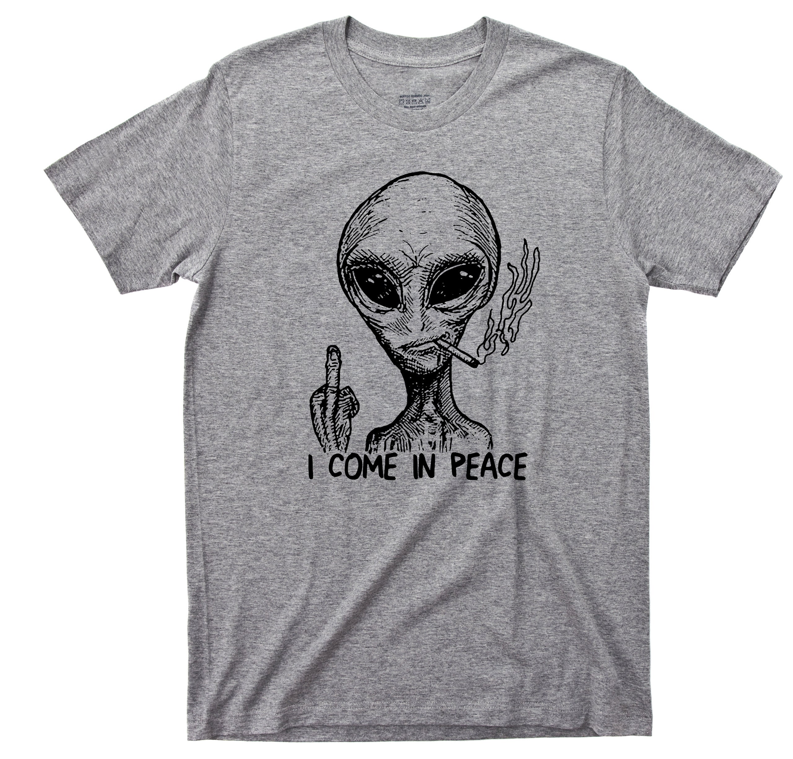 エイリアン T シャツ - I Come In Peace UFO 誘拐グラフィック T