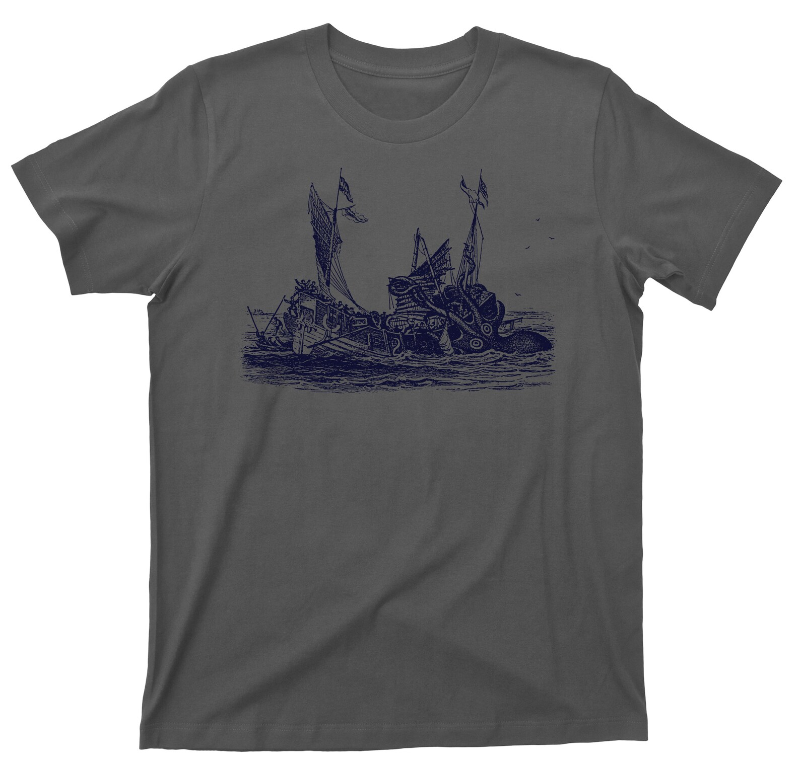 Kraken Attacking Sinking Ship T Shirt Sea Monster Giant - Etsy
